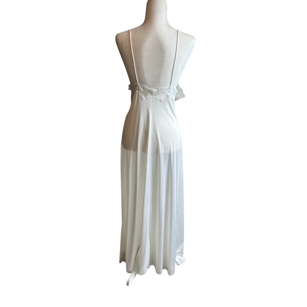 Val Mode Vintage 2 piece Peignoir Set Sheer Lace Large Bridal Lingerie Long - Picture 4 of 16